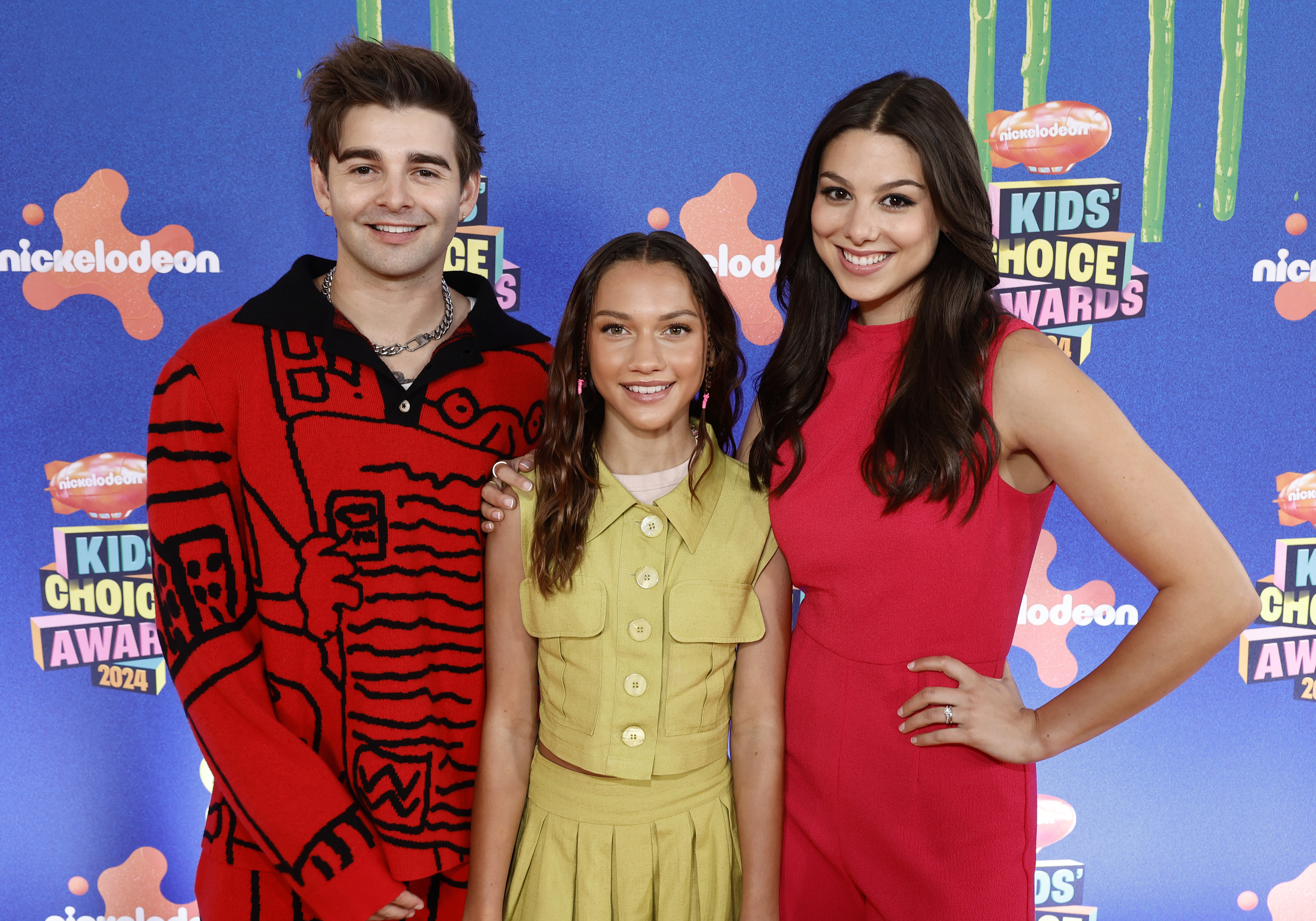 Getty Images for Nickelodeon	/ (L-R) Jack Griffo, Maya Le Clark and Kira Kosarin